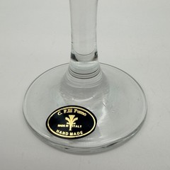 Cristalleria Fratelli Fumo Set Of 6 Hand Made Wine Glasses Made In Italy