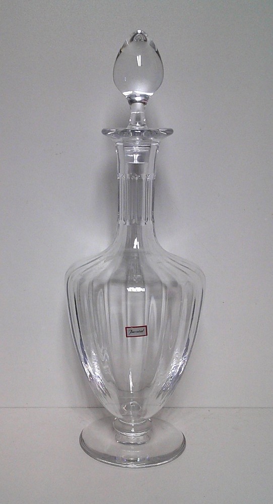 Baccarat CAPRI (OPTIC) 13-1/2″ Large Footed Decanter with Stopper MINT IN BOX