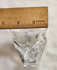 4 Vintage Baccarat France Harcourt Crystal Whiskey Tumblers 2 1/2” wide.