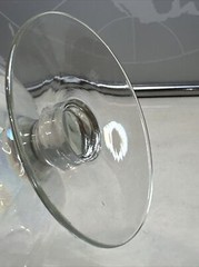 West Virginia Glass Company loop optic iridescent brandy/scotch decanter snifter