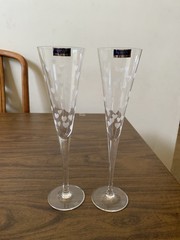 CRYSTAL WATERFORD MINI HEARTS CHAMPAGNE FLUTES