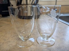 Set-2 Princess House Heritage Crystal Iced Beverage Glasses. Excellent Condition