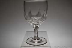 c. 1866 BLAZE by New England Glass Co. COLORLESS FLINT Water Goblet Stem