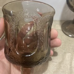Set Of 6 Fostoria «Woodland Brown» Gray Wine Glasses Goblets Bundle Lot
