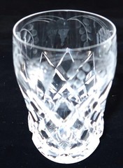 Kosta Boda Crystal KOS9 Etched Grape Vines Diamond Cut 4oz Cocktail Glass 3 1/2″