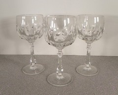 Nachtmann Bleikristall SABINA Wine Glass Goblet (s) LOT OF 3 Czech Lead Crystal
