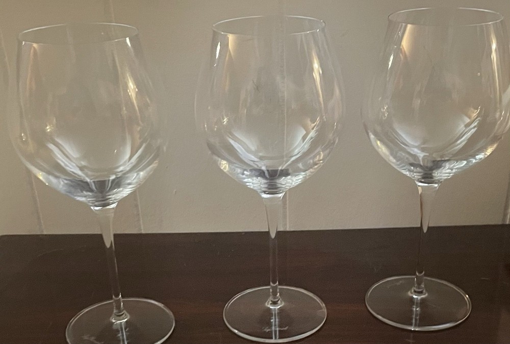 LUIGI BORMIOLI CRESCENDO CHARDONNAY WHITE WINE GLASS 4 PCS 13 OZ 9.6″H ITALY NIB