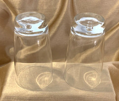 Bormioli Rocco Italy LUNA Bubble in Bottom Glass Tumblers 2pc EXC Condition
