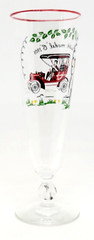 Libbey Glass Company Horseless Carriage 1905 Buick Model C Pilsner Glass