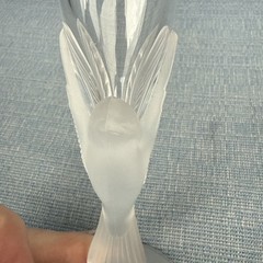 Sasaki Crystal Champagne Flute Wings Frosted Dove Birds