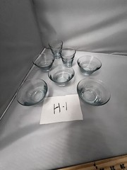 Vintage Libbey Clear Light Green 2.5in X 5 And 3in X2Juice Glasses Set Lot Of 7
