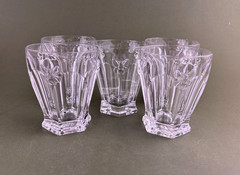 5 Lenox Butterfly Meadow Clear Crystal Bees Double Old Fashioned Glasses 4 3/8»