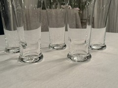 Set Of 5 Lenox Tuscany Crystal Classics Flared Table Tumblers Beer Glasses 15oz
