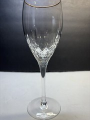 Rogaska Memoir Gold Rimmed Wine Glasses