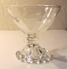 Standard Glass Champagne Tall Sherbet Grape Cut #3, Stem #736 Circa 1929