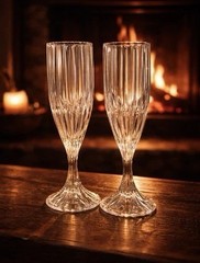 🔥6🔥MIKASA PARK LANE Crystal Champagne Flutes 90’s RETIRED DISCONTINUED 8.75”