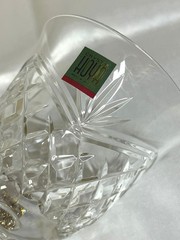 HOYA Crystal Wine glass Chrysanthemum Emblem 2pcs set 14.5×7.5cm/5.7×2.95″ HOYA