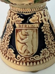 Vintage German Wine Goblet and Beer Stein Munich Berlin Souvenir Relief Bavaria