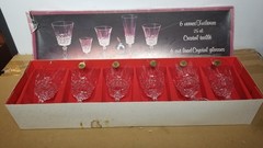 6 Cristal d’Arques Tuileries Villandry Crystal1 5.5 cl Goblets 5 3/8″