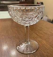 Vintage Fostoria American Cubist Crystal Champagne Glass EXCELLENT CONDITION