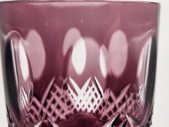 Beyer Kristallglas Purple Amethyst Goblet Cut To Clear Crystal Bavaria Germany