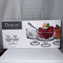 Shannon Crystal by Godinger Dublin 16 Piece Crystal Taster Set w/ Spoons New