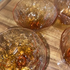 8 Vintage 1960s Mid Century Morgantown Seneca Driftwood Amber Sherbet Glasses