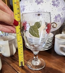 6 Maple Leaf Autumn Water Goblet 14oz Stemware Wine Glass
