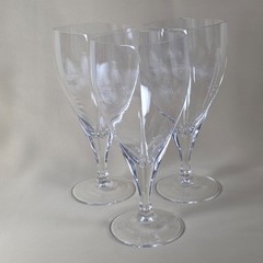 Mikasa Panache Crystal Iced Tea Glass Square Bowl Stem Vintage Simply Stunning