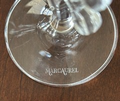 MARC AUREL Nachtmann Vtg Set Of 2 Puzzle Stem Crystal Cordial Glasses Art Deco
