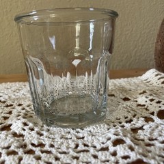 2 Anchor Hocking Tumbler Drinking Glasses 8 Panel Heavy Thick Rim 3 3/4” T x 3.5