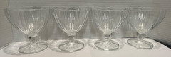 Set of 8 Crystal d’Arques Durand Quadro Sherbet Dessert Cups France Glass