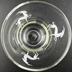 Vintage Mid‑Century Glass Tumbler – Frosted Gazelle Design – Art Deco Style
