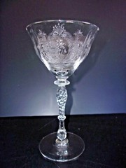 Tiffin Elegant Crystal Le Fleur Etched Tall Champagne/Sherbet Stem # 15037 #29