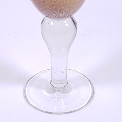 ARTLAND IRIS Artisan Amber Blown Glass Bubbles Ball Stem WATER GOBLET SET