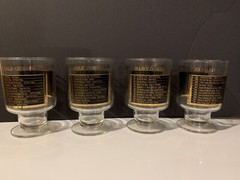 **RARE** 1959 Complete Set of 8 MCM Academy Award Winning Song Rocks Glasses