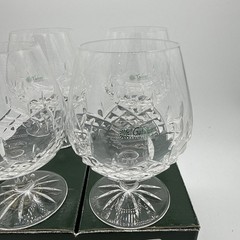Galway Irish Abbey Pattern Crystal Brandy Cognac Snifter Glasses SET OF 4