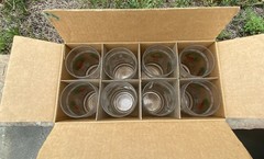 Vintage 8 Holiday Victorian Christmas Drinking Glasses 16 oz Indiana Glass