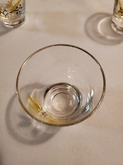 MCM Small Glasses 3 oz to 3.5 oz Gold Wheat Gilded Rim Vintage Set