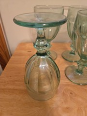 6 Spanish Green Gibraltar Duratuff By The Libbey Glass CO. 10 Oz