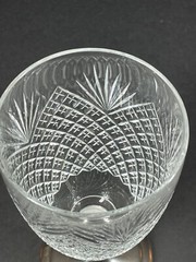 Hawkes 6.5″ Goblet S7330 Fan & Diamond Cut Crystal Round Sterling Pedestal Foot