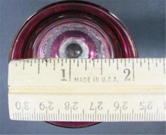 Tiffin Kings Crown Ruby Stained Cordial Goblet 3.875 tall x 2.25 inches diameter