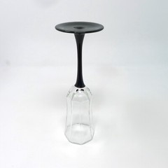 Octime Flute Domino Signature Black Flared Stem Luminarc Cristal D’Arque Duran