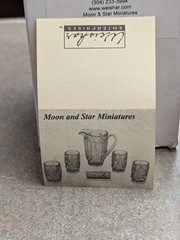 Vintage Weishar Mini Moon &;Star Water Set Chocolate Slag ~ Original Box NOS