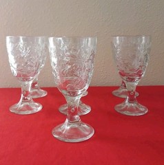 Vtg Princess House Fantasia Footed Water Wine Goblets Set of 7