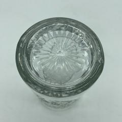 Libby USA Hobstar Tall 16 oz Highball Clear Pressed Glass Star of David Tumbler