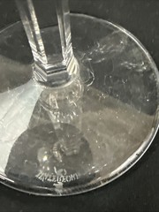 4 Waterford Carina Crystal 7 1/8″ Wine Glasses 2 3/4″ Diameter