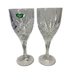Pair Shannon Crystal by Godinger 24% Lead Crystal Dublin 8 oz. Wine Goblet