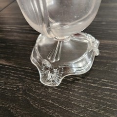 Hobbs Tri Footed Glass EAPG Lion’s Head Base 6″ Water Goblet Light Pink Vintage