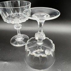 Pair Of Esprit Champagne Tall Sherbet Princess House Crystal Glasses